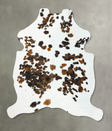 Tricolor XX-Large European Cowhide Rug 7'9"H x 6'10"W #B22697 by Hudson Hides