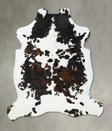 Tricolor XX-Large European Cowhide Rug 7'7"H x 6'11"W #B22701 by Hudson Hides