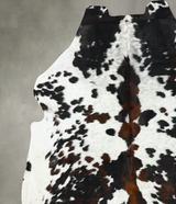 Tricolor XX-Large European Cowhide Rug 7'9"H x 7'3"W #B22706 by Hudson Hides
