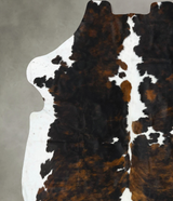 Tricolor XX-Large European Cowhide Rug 8'2"H x 6'11"W #B22707 by Hudson Hides