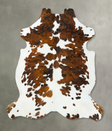 Tricolor XX-Large European Cowhide Rug 7'8"H x 7'2"W #B22715 by Hudson Hides