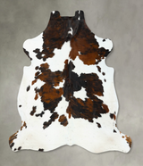Tricolor XX-Large European Cowhide Rug 7'9"H x 7'1"W #B22718 by Hudson Hides