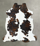 Tricolor XX-Large European Cowhide Rug 8'0"H x 7'3"W #B22719 by Hudson Hides