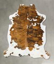 Tricolor XX-Large European Cowhide Rug 7'9"H x 6'10"W #B22723 by Hudson Hides