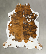 Tricolor XX-Large European Cowhide Rug 7'9"H x 6'10"W #B22723 by Hudson Hides