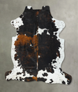 Tricolor XX-Large European Cowhide Rug 7'7"H x 6'10"W #B22730 by Hudson Hides
