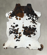 Tricolor XX-Large European Cowhide Rug 7'10"H x 6'10"W #B22731 by Hudson Hides