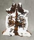 Tricolor X-Large European Cowhide Rug 7'6"H x 6'7"W #B22733 by Hudson Hides