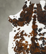 Tricolor X-Large European Cowhide Rug 7'6"H x 6'7"W #B22733 by Hudson Hides