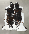 Tricolor X-Large European Cowhide Rug 6'6"H x 6'3"W #B22737 by Hudson Hides