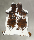 Tricolor X-Large European Cowhide Rug 6'10"H x 5'11"W #B22742 by Hudson Hides