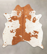 Brown and White X-Large Brazilian Cowhide Rug 7'0"H x 6'4"W #B2275 by Hudson Hides