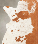 Brown and White X-Large Brazilian Cowhide Rug 7'0"H x 6'4"W #B2275 by Hudson Hides