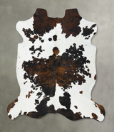 Tricolor X-Large European Cowhide Rug 6'7"H x 6'8"W #B22751 by Hudson Hides