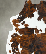Tricolor X-Large European Cowhide Rug 6'9"H x 6'3"W #B22753 by Hudson Hides