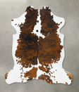 Tricolor X-Large European Cowhide Rug 6'7"H x 6'3"W #B22754 by Hudson Hides