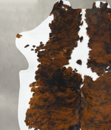 Tricolor X-Large European Cowhide Rug 6'7"H x 6'3"W #B22754 by Hudson Hides