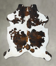 Tricolor X-Large European Cowhide Rug 7'1"H x 6'2"W #B22757 by Hudson Hides