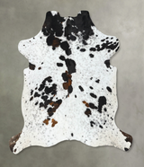 Tricolor X-Large European Cowhide Rug 6'9"H x 6'3"W #B22766 by Hudson Hides