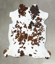 Tricolor X-Large European Cowhide Rug 6'8"H x 6'4"W #B22771 by Hudson Hides