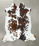 Tricolor X-Large European Cowhide Rug 6'6"H x 6'8"W #B22773 by Hudson Hides