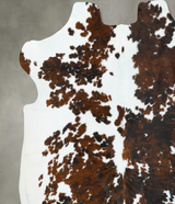 Tricolor X-Large European Cowhide Rug 6'6"H x 6'8"W #B22773 by Hudson Hides