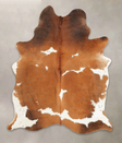 Brown and White X-Large Brazilian Cowhide Rug 7'7"H x 6'1"W #B2278 by Hudson Hides