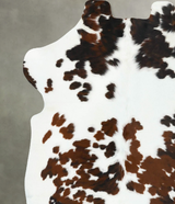 Tricolor X-Large European Cowhide Rug 6'8"H x 6'2"W #B22780 by Hudson Hides