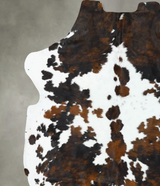 Tricolor X-Large European Cowhide Rug 6'9"H x 6'5"W #B22789 by Hudson Hides