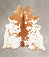 Brown and White XX-Large Brazilian Cowhide Rug 7'4"H x 6'9"W #B2279 by Hudson Hides