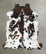 Tricolor X-Large European Cowhide Rug 6'8"H x 6'5"W #B22790 by Hudson Hides