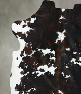 Tricolor X-Large European Cowhide Rug 6'10"H x 6'5"W #B22791 by Hudson Hides
