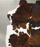 Tricolor X-Large European Cowhide Rug 6'7"H x 6'3"W #B22792 by Hudson Hides