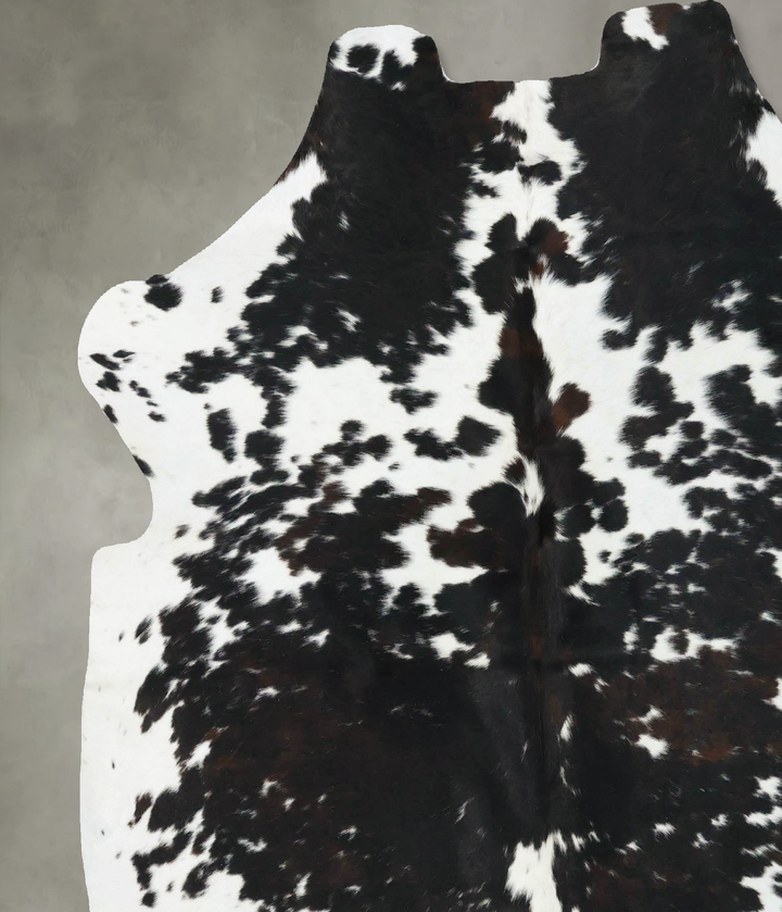Black and White X-Large European Cowhide Rug 6'9"H x 6'1"W #B22795 by Hudson Hides