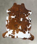 Tricolor X-Large European Cowhide Rug 7'0"H x 6'4"W #B22798 by Hudson Hides