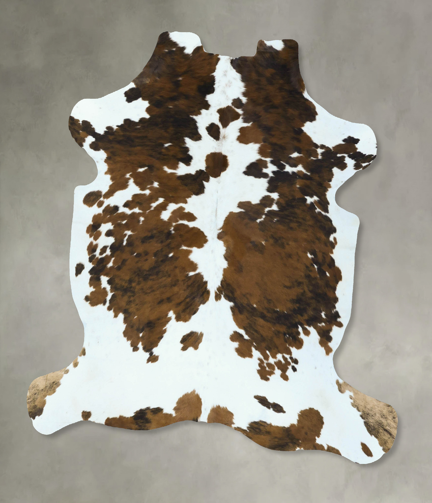 Tricolor Large European Cowhide Rug 6'9"H x 5'11"W #B22804 by Hudson Hides