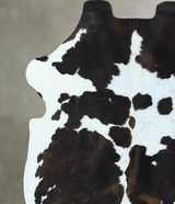 Tricolor X-Large European Cowhide Rug 6'9"H x 6'2"W #B22810 by Hudson Hides