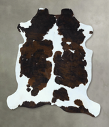Tricolor X-Large European Cowhide Rug 6'10"H x 6'5"W #B22812 by Hudson Hides