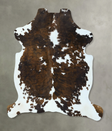 Tricolor X-Large European Cowhide Rug 6'8"H x 6'2"W #B22814 by Hudson Hides