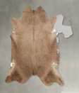 Taupe XX-Large Brazilian Cowhide Rug 7'7"H x 7'7"W #B2282 by Hudson Hides