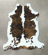 Tricolor X-Large European Cowhide Rug 6'7"H x 6'3"W #B22824 by Hudson Hides