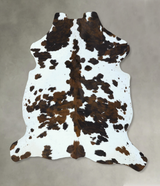 Tricolor X-Large European Cowhide Rug 7'1"H x 6'2"W #B22829 by Hudson Hides