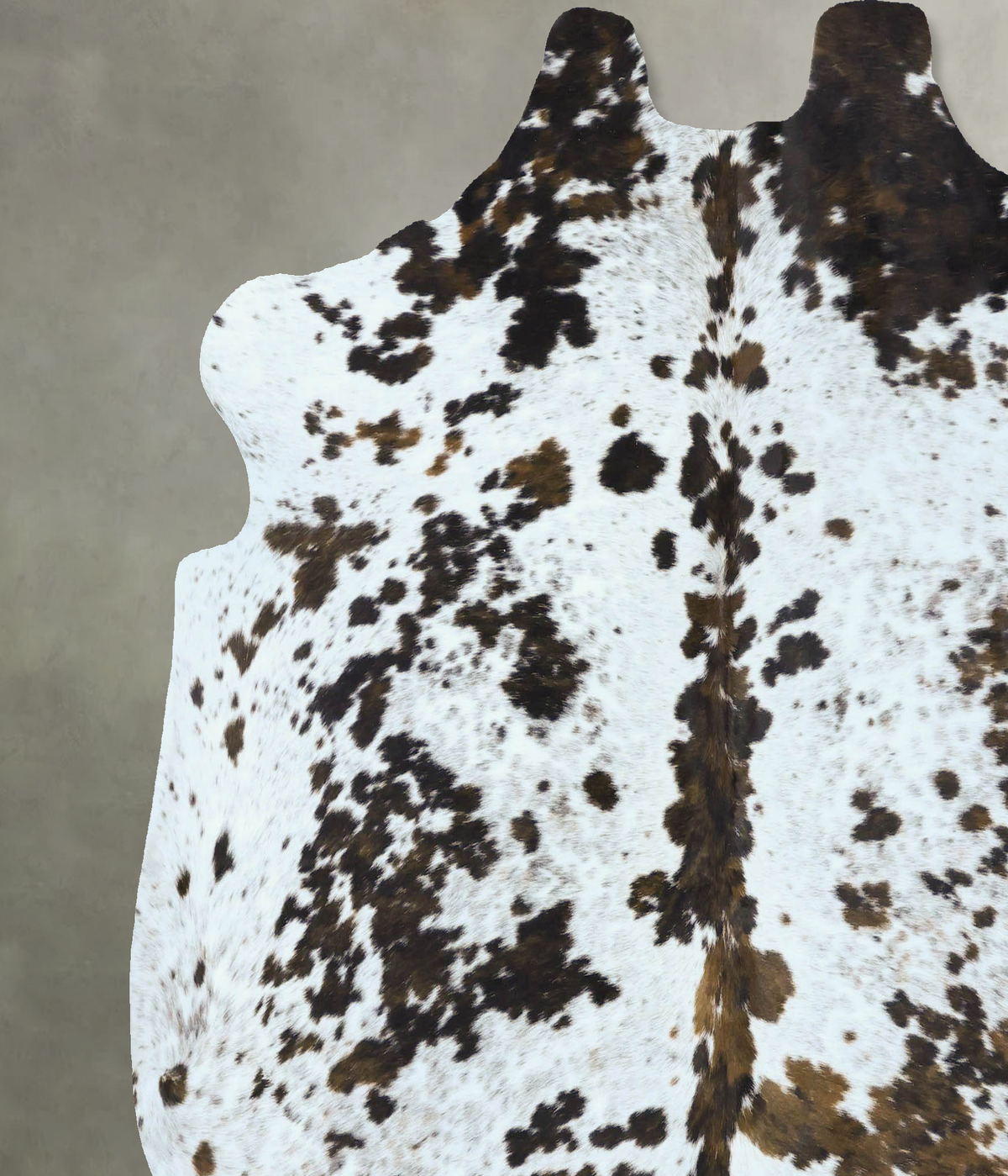 Tricolor X-Large European Cowhide Rug 6'6"H x 6'10"W #B22831 by Hudson Hides