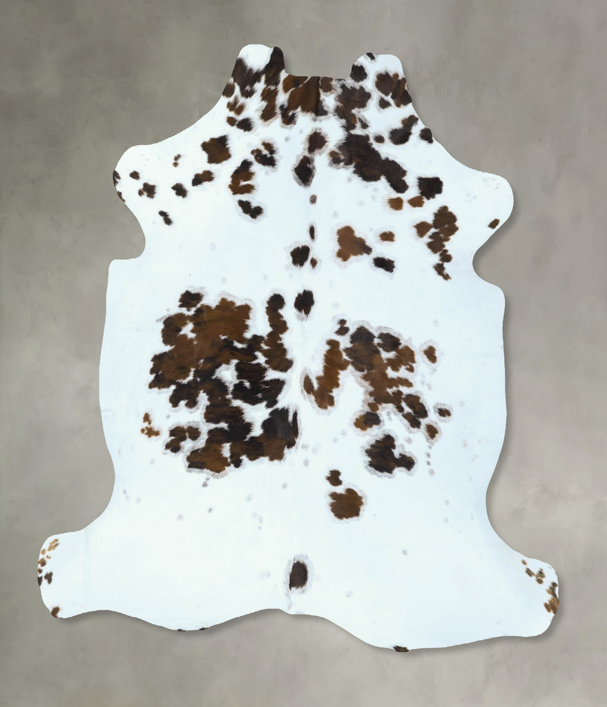 Tricolor Large European Cowhide Rug 6'5"H x 6'1"W #B22832 by Hudson Hides