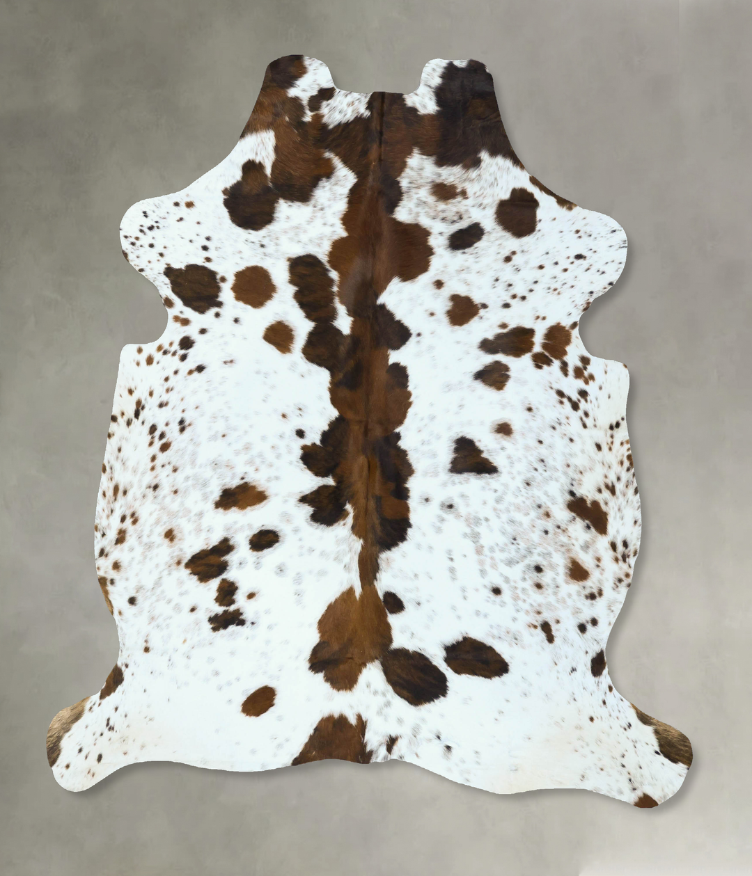 Tricolor Large European Cowhide Rug 6'8"H x 5'10"W #B22834 by Hudson H