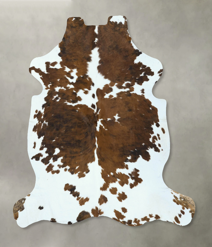 Tricolor Large European Cowhide Rug 6'7"H x 5'10"W #B22839 by Hudson Hides