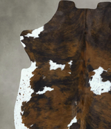 Tricolor X-Large European Cowhide Rug 6'8"H x 6'2"W #B22840 by Hudson Hides