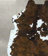 Tricolor X-Large European Cowhide Rug 6'9"H x 5'11"W #B22847 by Hudson Hides