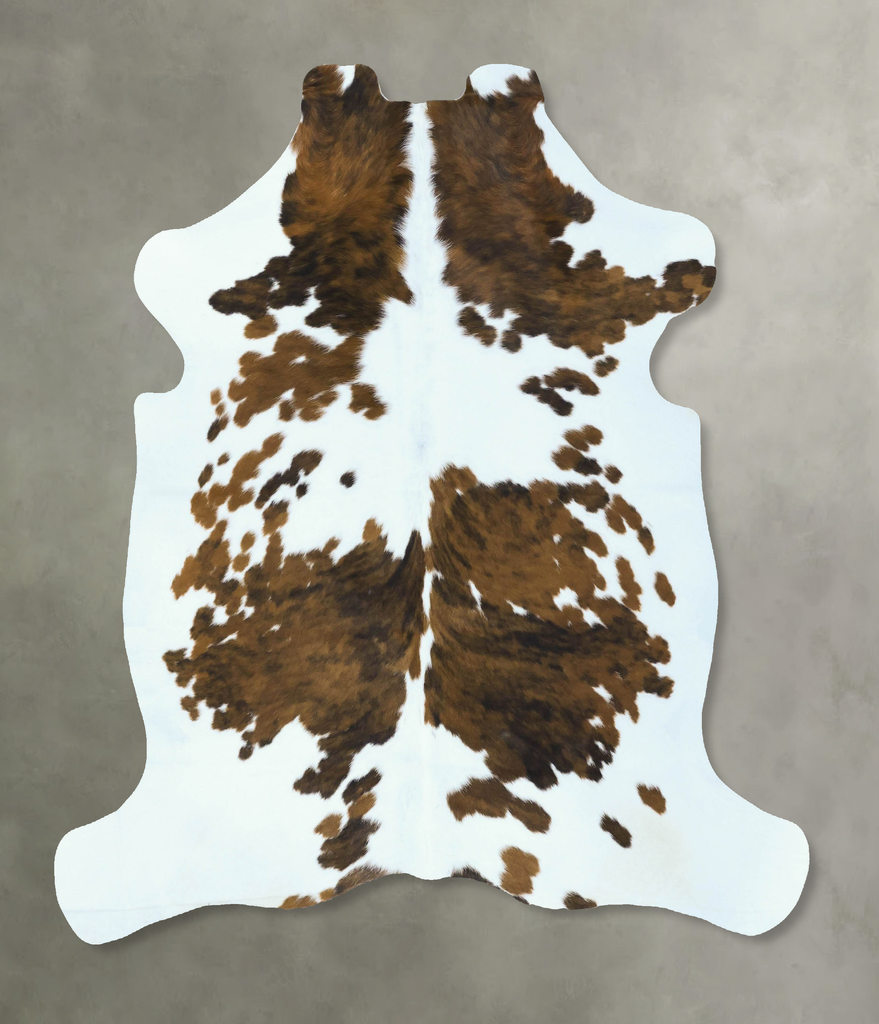 Tricolor Large European Cowhide Rug 6'8"H x 5'11"W #B22848 by Hudson Hides