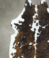 Tricolor X-Large European Cowhide Rug 6'6"H x 6'2"W #B22854 by Hudson Hides
